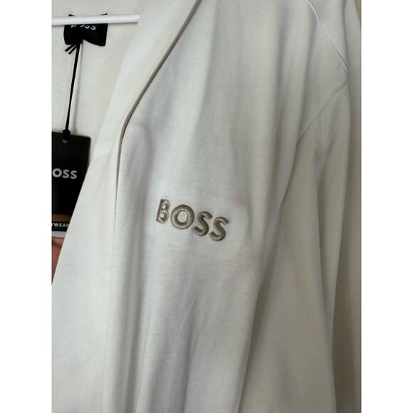 HUGO BOSS Men's Bathrobe - White, Size L - New with Tags - Picture 5 of 12